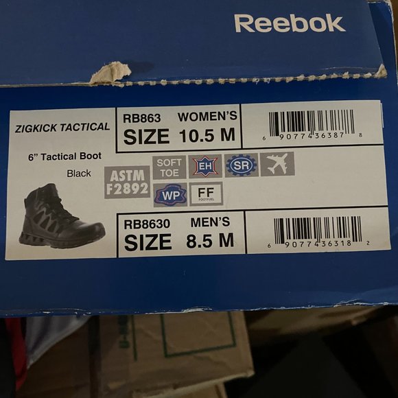 Reebok RB8630 Zigkick Tacticle Size 8.5 Mens Size 10.5 Womens